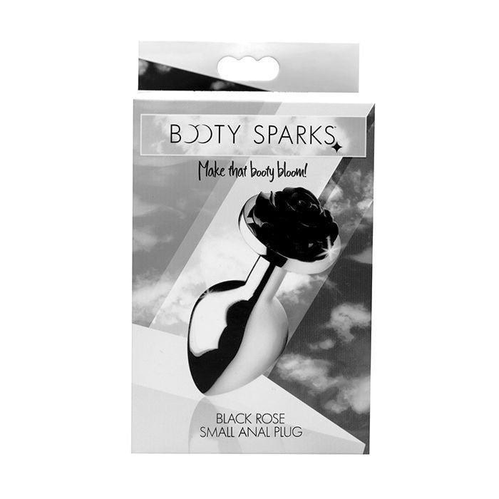 Booty Sparks Black Rose Anal Plug Small - XRAF635-S