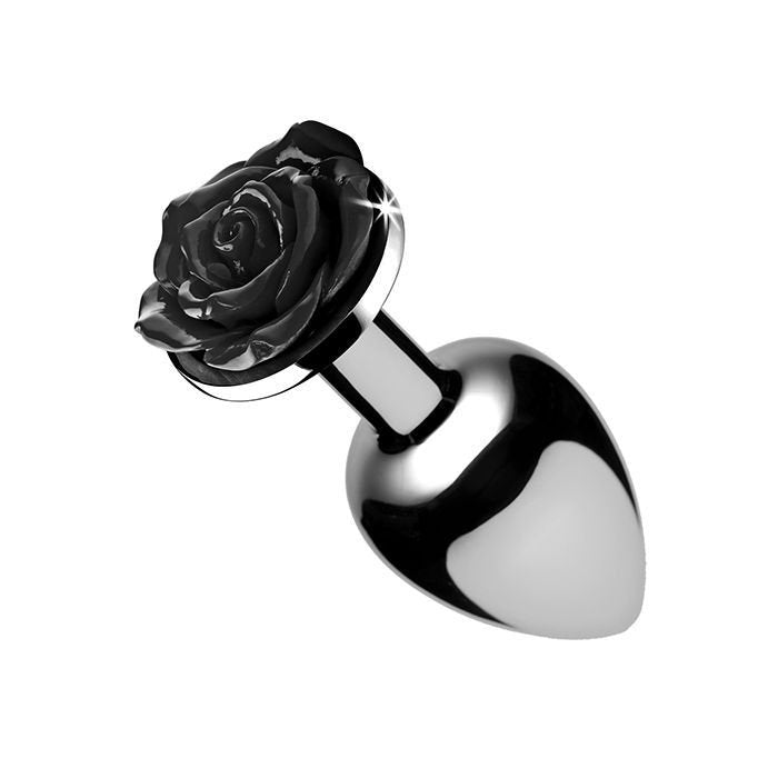 Booty Sparks Black Rose Anal Plug Small - XRAF635-S