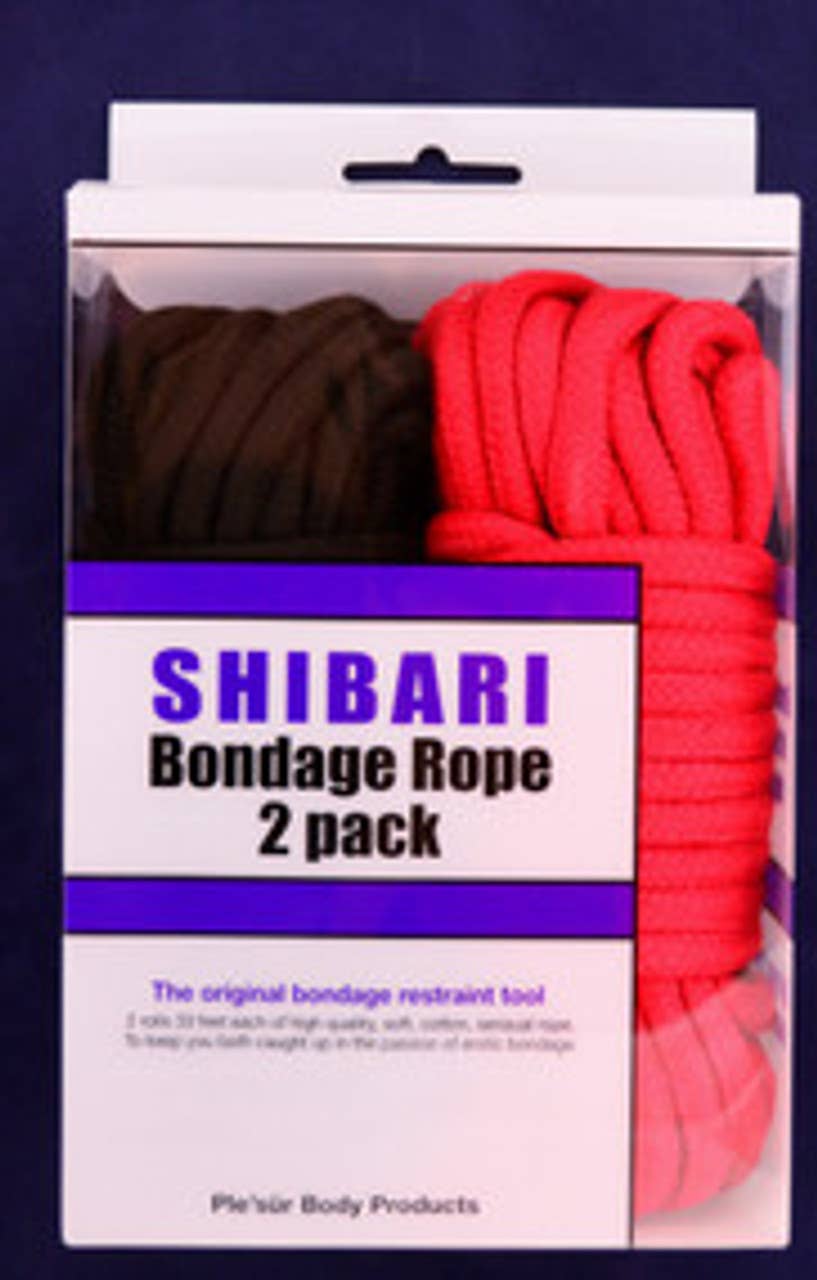 Rope 2 Pack Shibari Bondage Rope Kit - Pink & Black