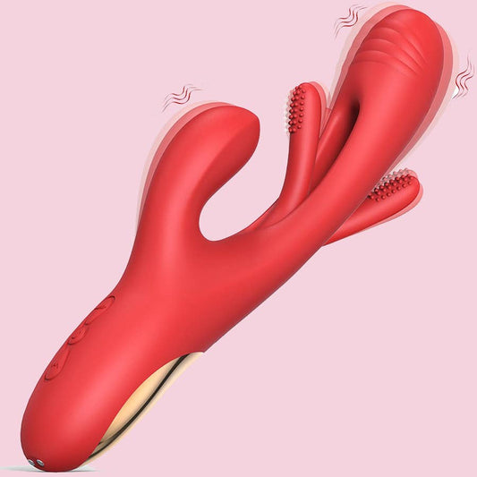 Hollow-out sucking and slapping vibrator