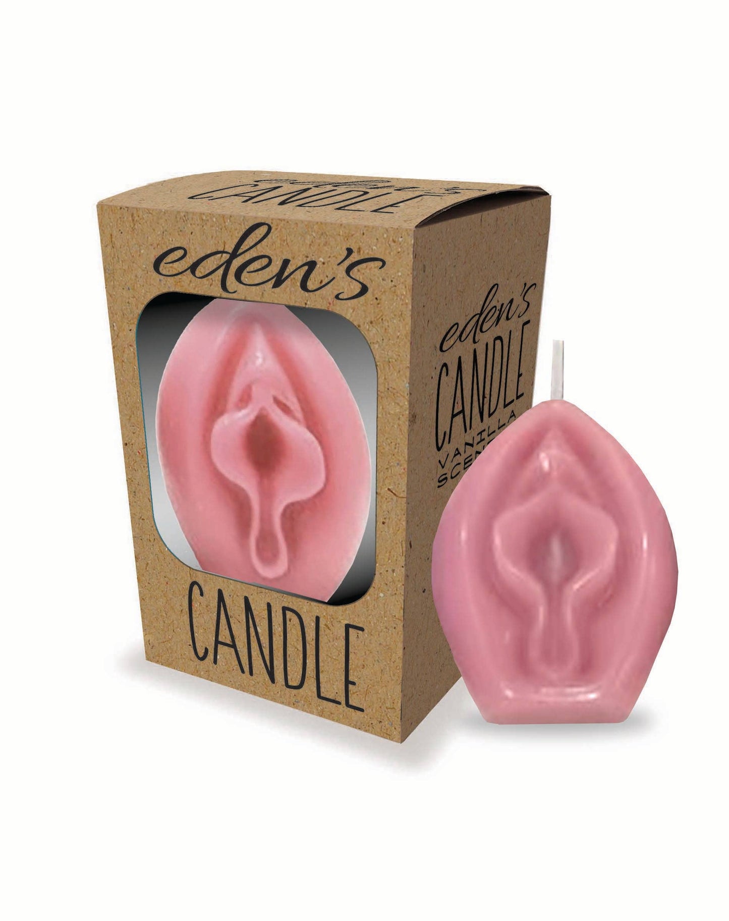 Eden's Candle Vanilla Scented Votive Vagina, Rose