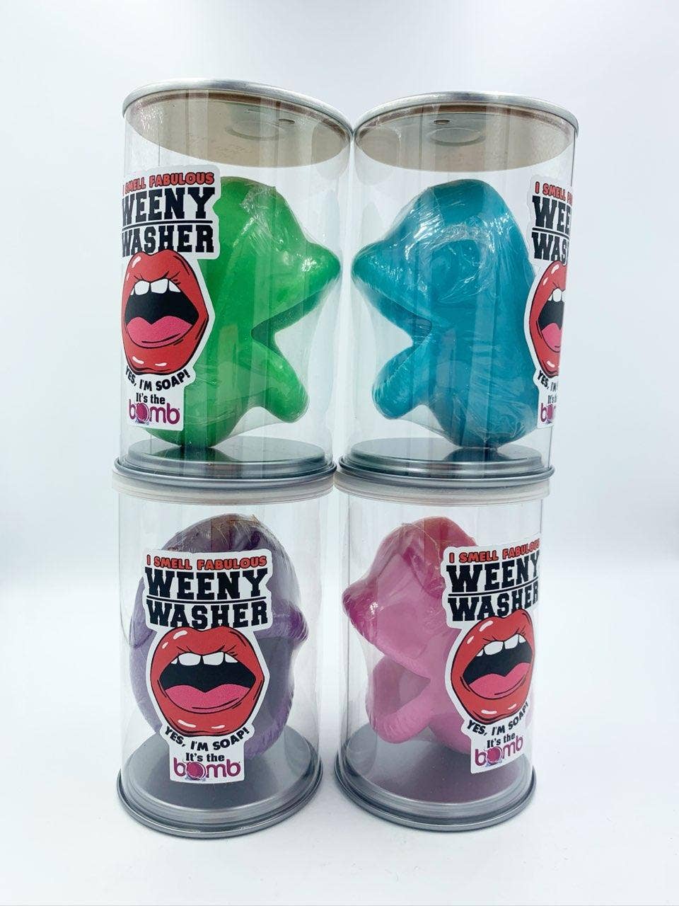 12 Weenie 'Weeny Washer' Soaps Mouth in a Cute Pop Gift Cans