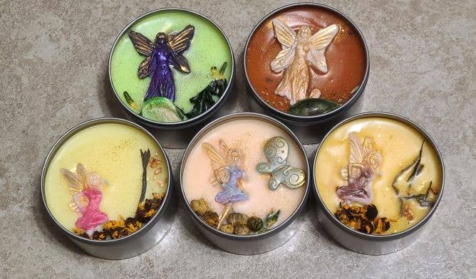 Fairy Embed Candles - 6oz Tin