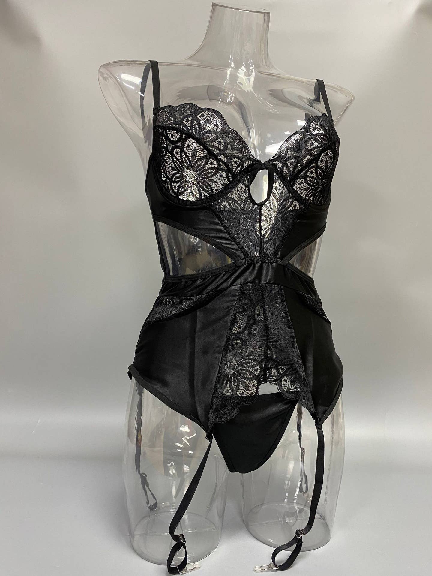 Sexy Lace Jumpsuit Bra Set