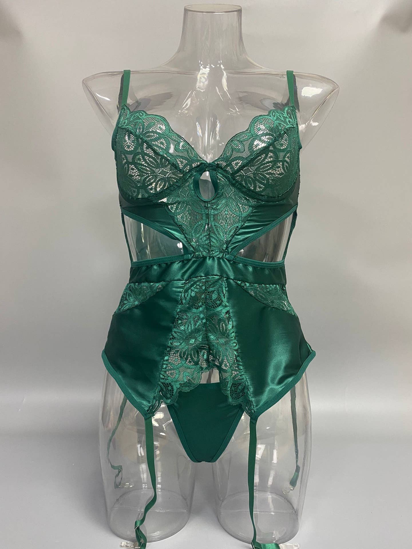 Sexy Lace Jumpsuit Bra Set