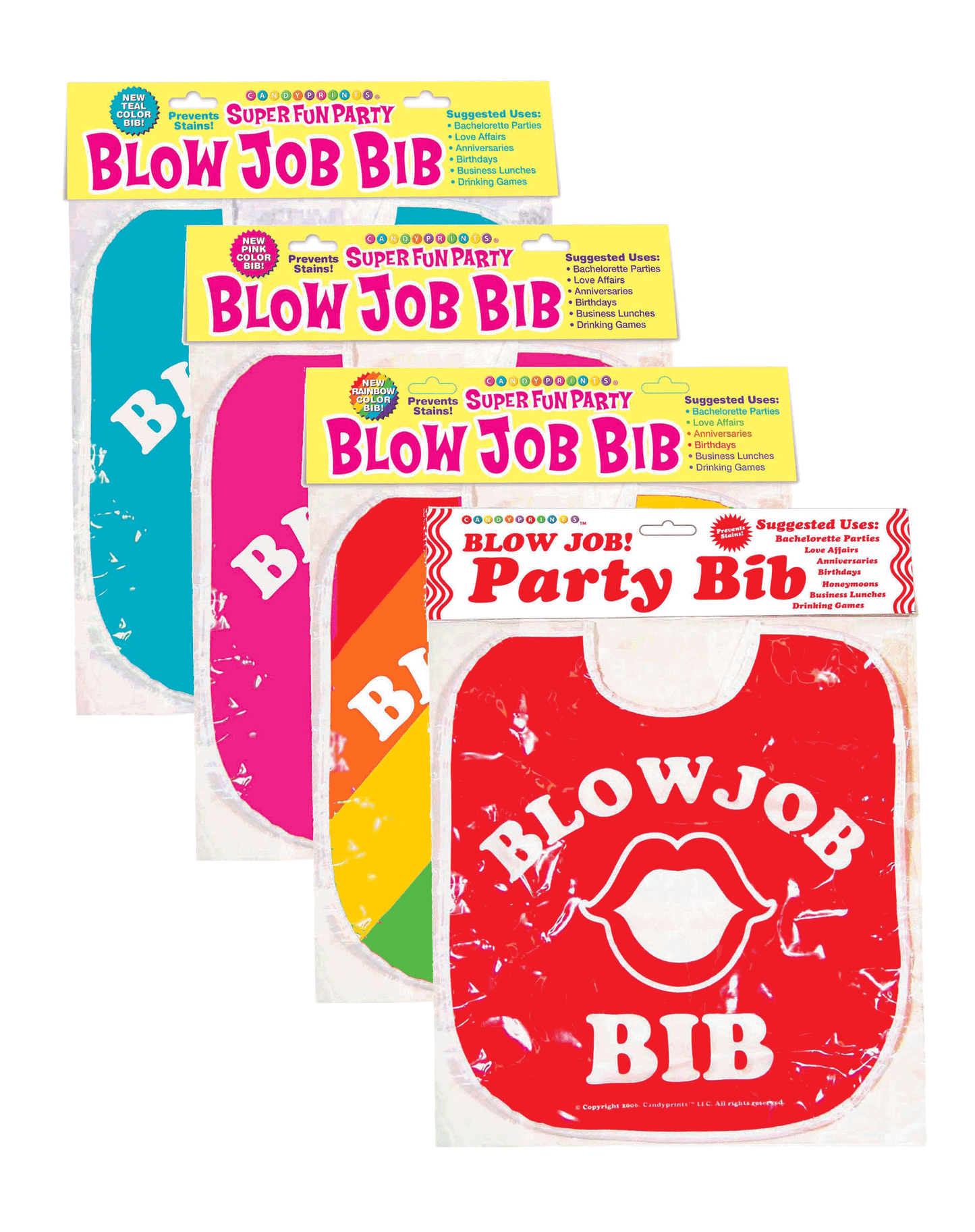 Blow Job Bib- Novelty Gag Gift -Pink