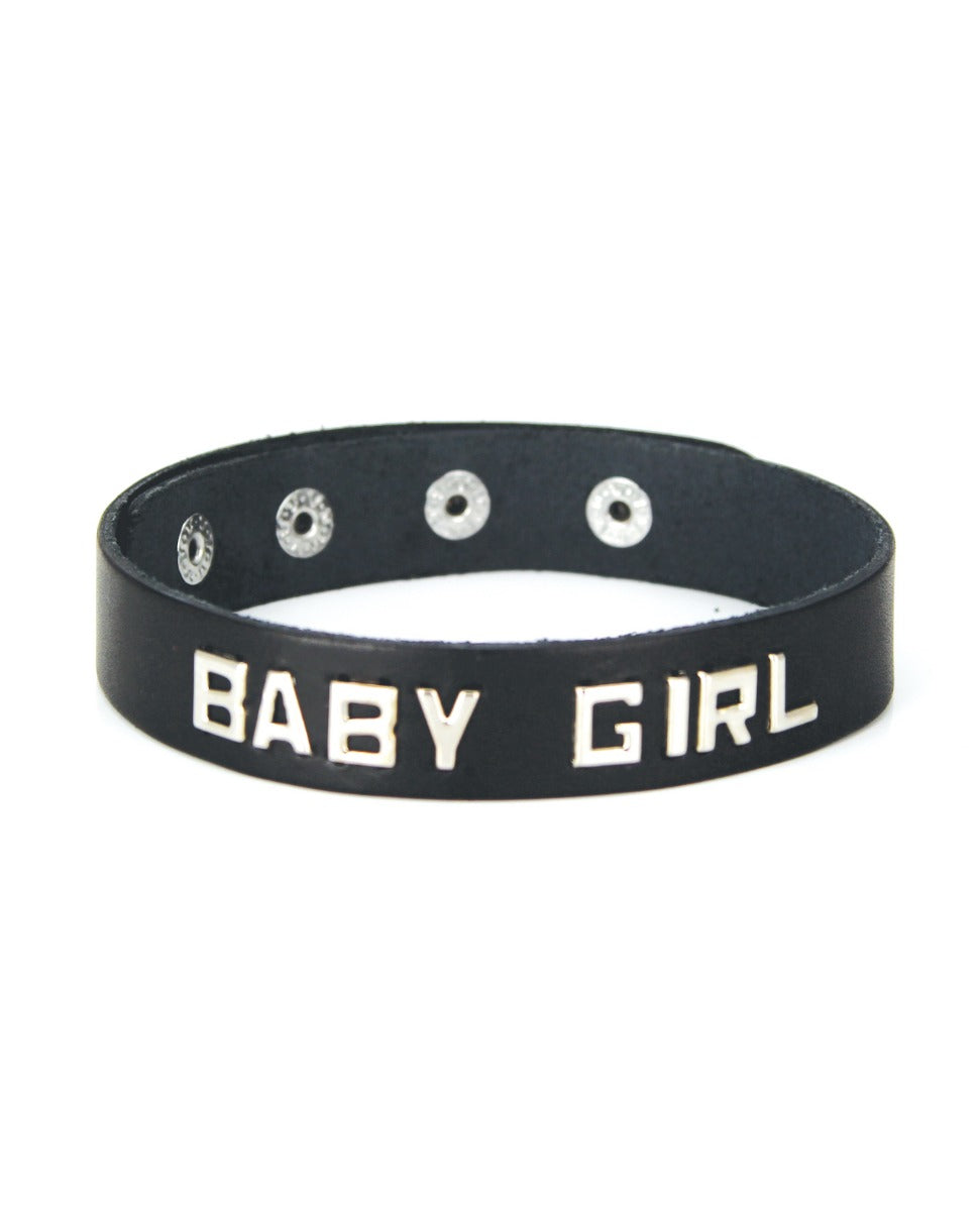 Babygirl Leather Collar Black - eld BWB-B33