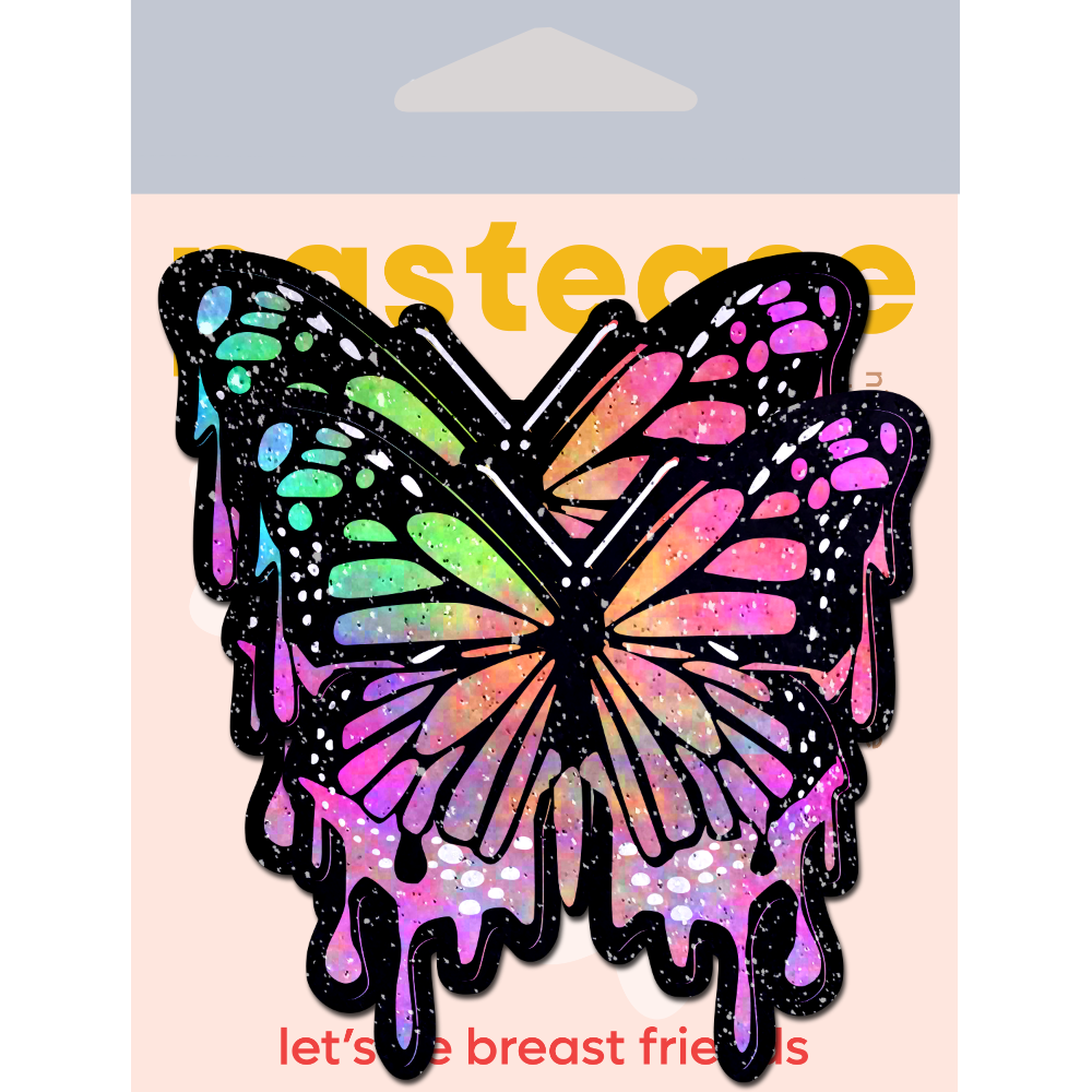 Butterfly Melt Trippy Glitter Rainbow Nipple Pasties