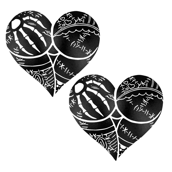 Skeleton Booty Nipple Cover Pasties for Parties & Halloween