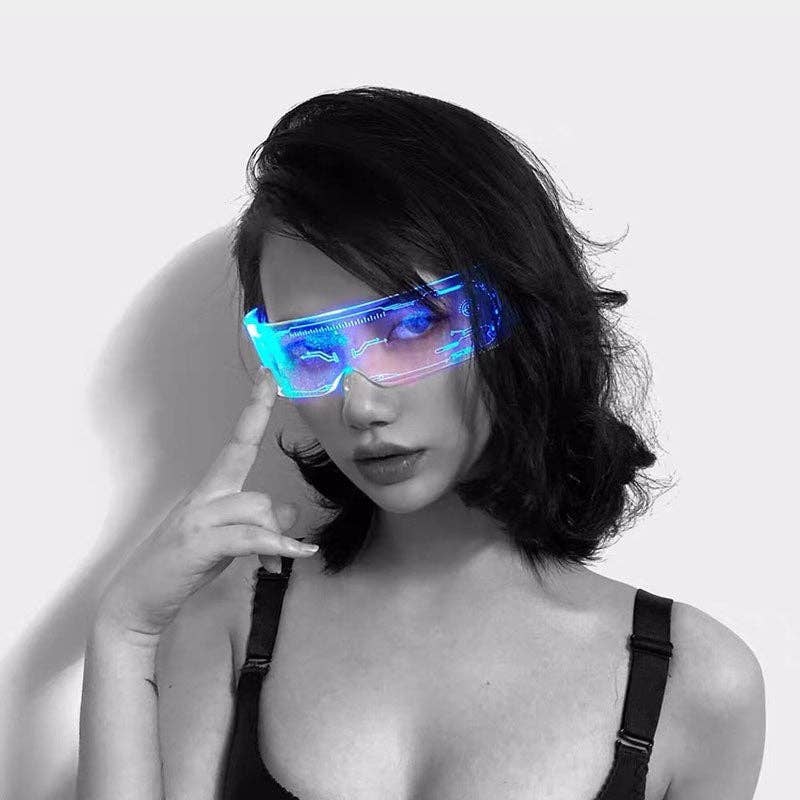 Color-Changing LED Glasses With Foldable Side For Charging