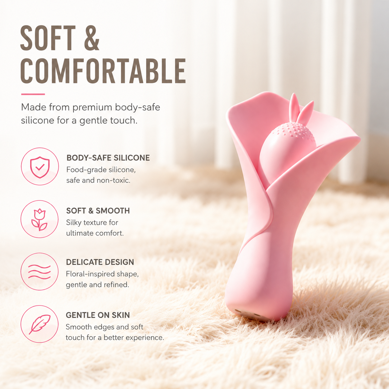 Rose Lily Clitoral StimulatorWaterproof Floral Wellness Gift
