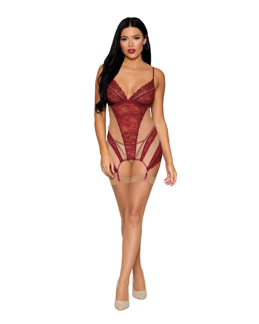 Dreamgirl Ultra Sheer Garter Slip & G String - 13493