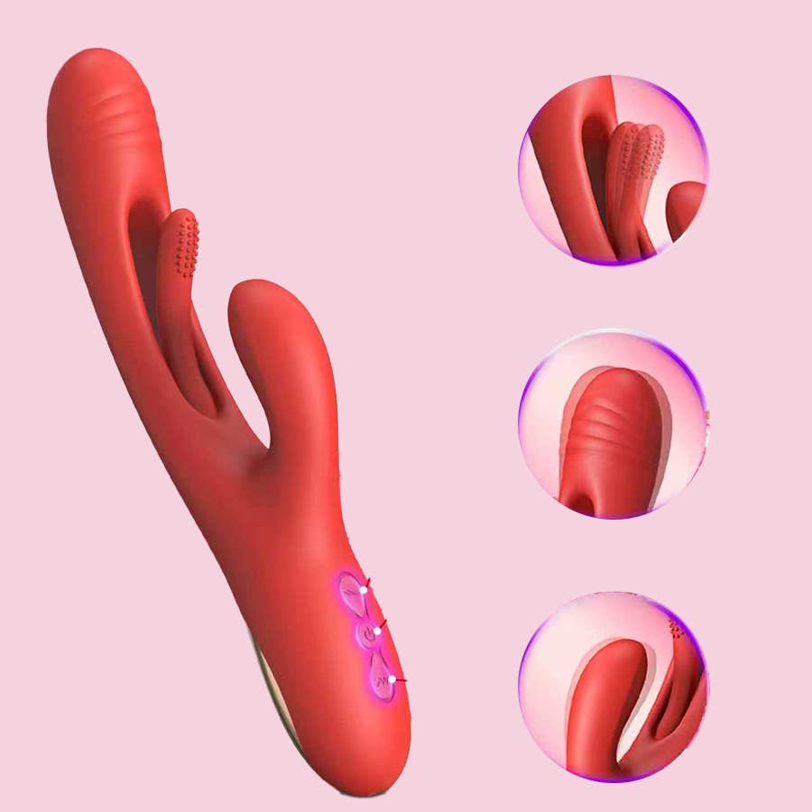 Hollow-out sucking and slapping vibrator
