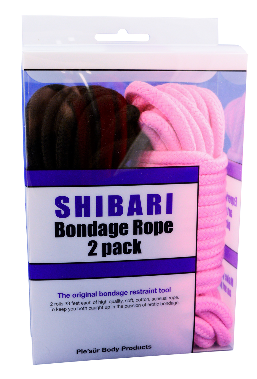 Rope 2 Pack Shibari Bondage Rope Kit - Pink & Black