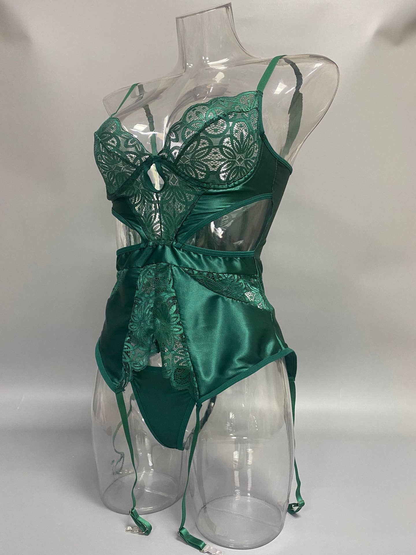 Sexy Lace Jumpsuit Bra Set