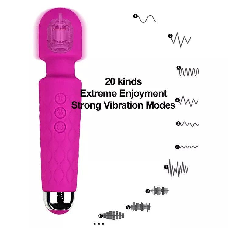 20 Speed Waterproof Wand Vibrator for Women Massage Toy