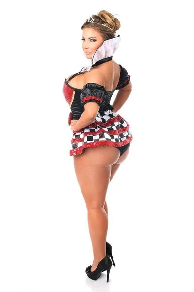 DC 6PC Royal Red Queen Corset Costume - TD-992