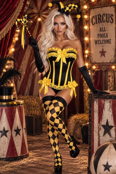 DC Yellow Harlequin Corset - TD-435