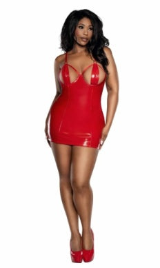 DG Vinyl Bodycon Dress - 14012X
